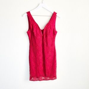 Windsor Red Lace Cocktail Dress Size Medium